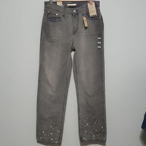 Levi’s nwt low pro straight size 29 grey jeans women’s 100% co…